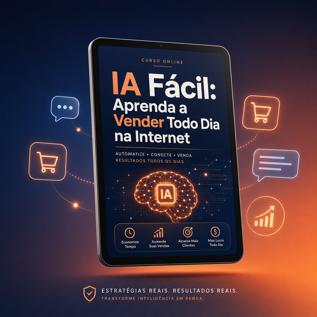 Capa do ebook IA Fácil: Aprenda a Vender Todo Dia na Internet